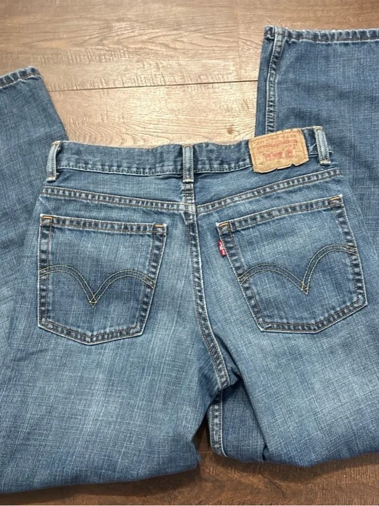 Levi's Men's Light Blue Relaxed Fit Patch-Knee Jeans - Picture 4 of 4